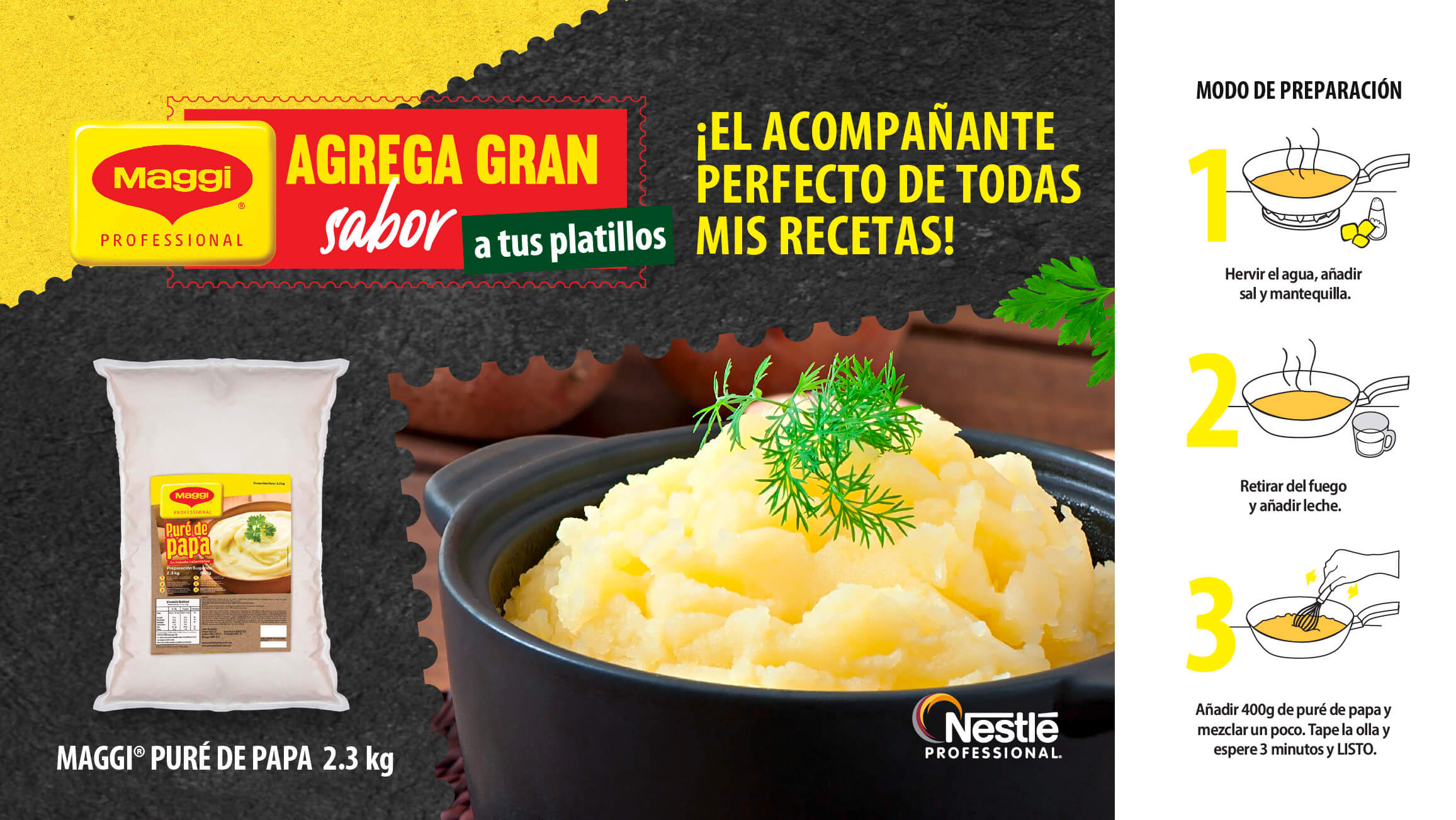 MAGGI Puré de Papas 2 3kg Nestlé Professional